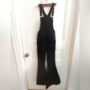 Black overall, elephant pants